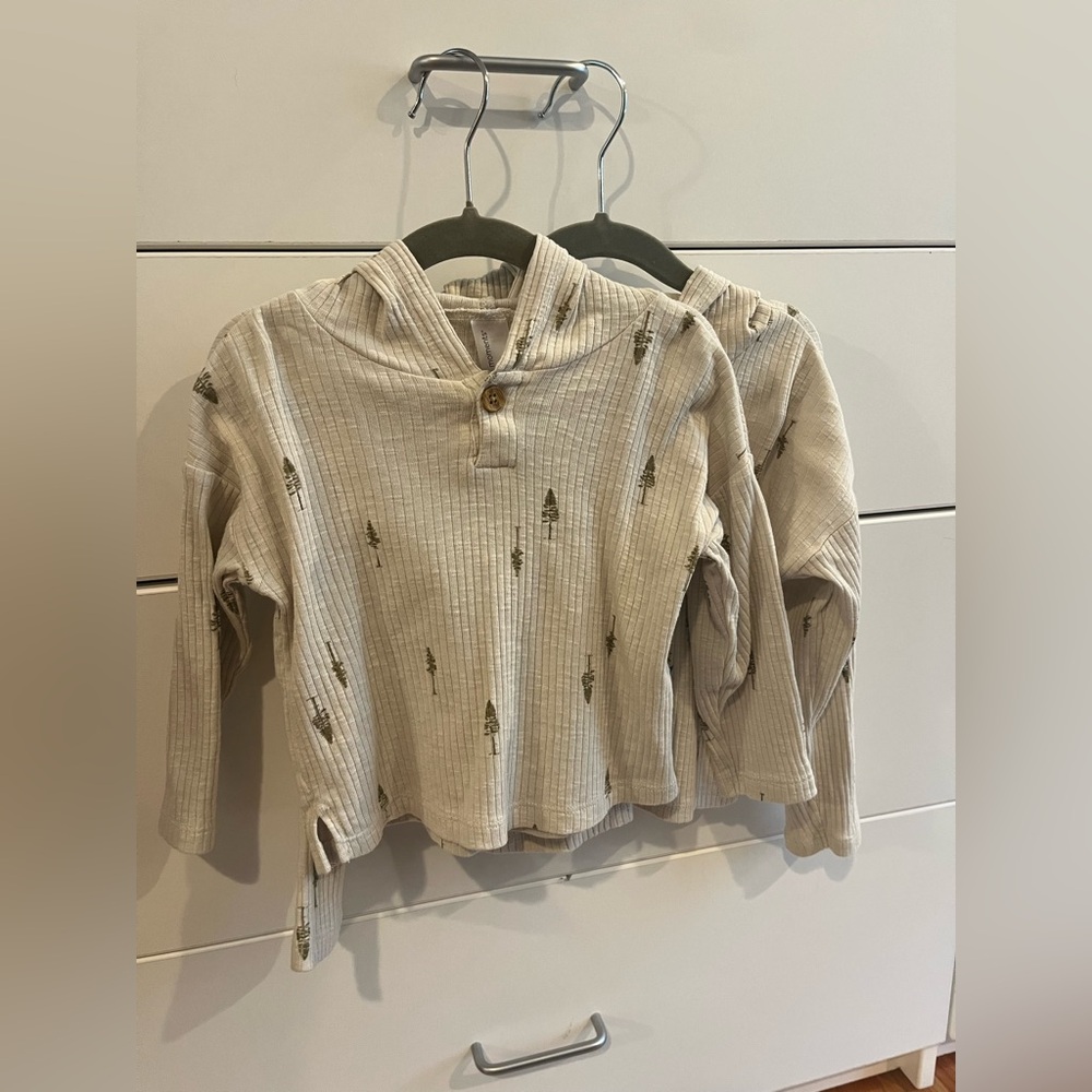 Modern Moments Pine Tree Hooded Long Sleeve Sibling Bundle